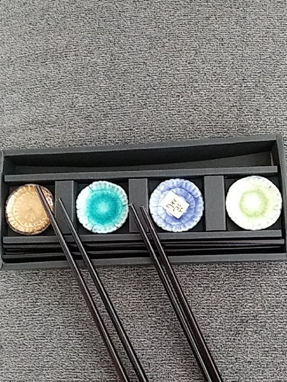 Chopstick Rests Set - Green, Teal, Blue, Gold